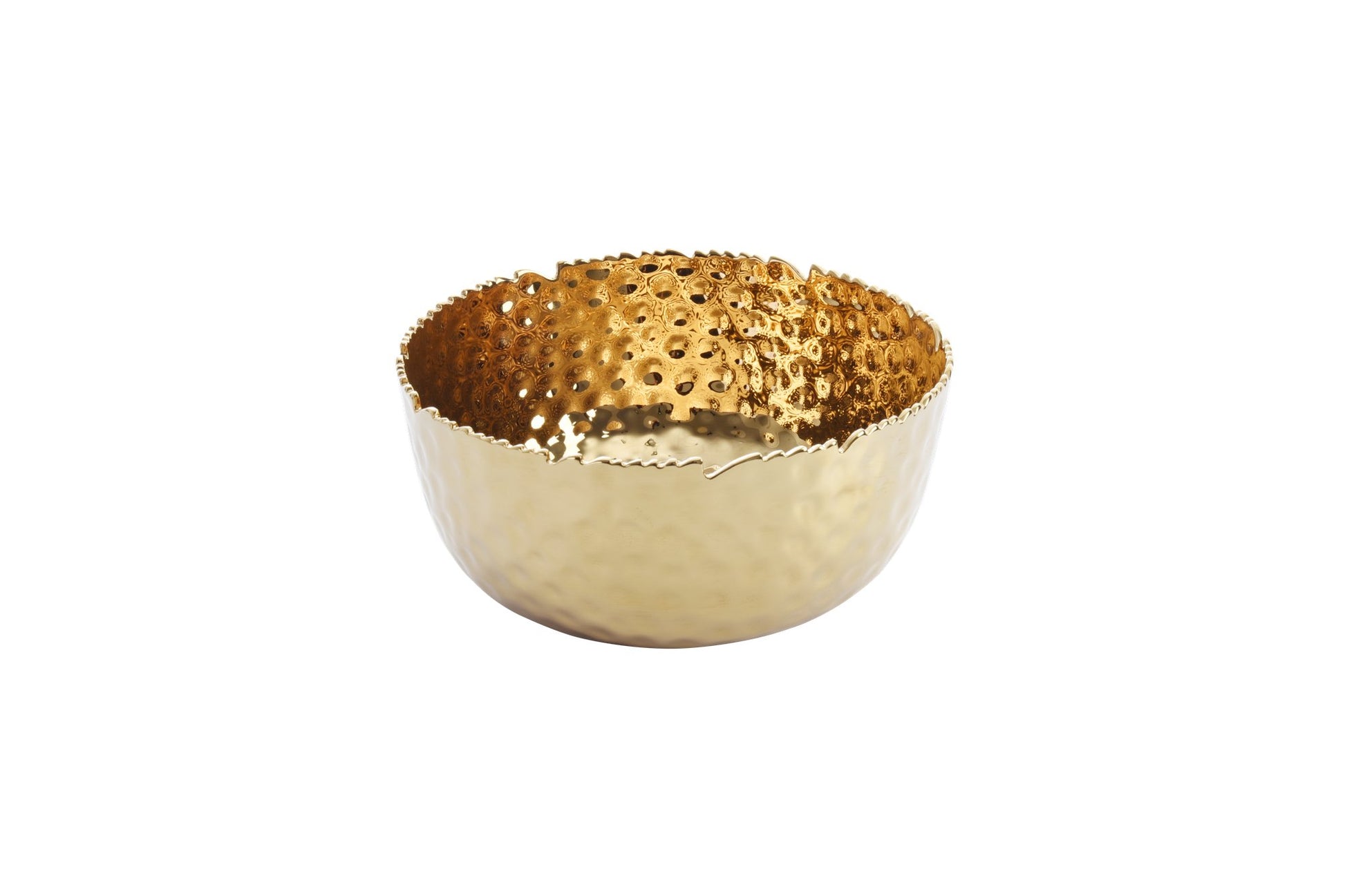 Golden Millennium Bowl (Large) – hammered gold porcelain serveware
Luxury large porcelain bowl with gold titanium finish from Pampa Bay
Elegant gold textured large bowl for salads or serving