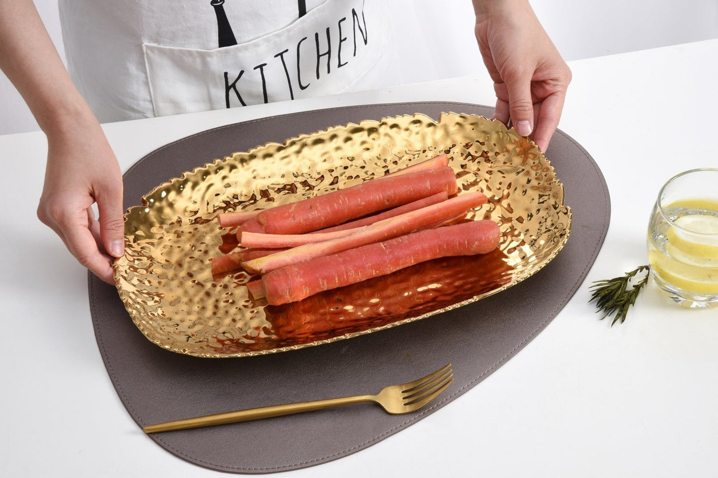 Golden Millennium Platter - Medium - Peak Home Decor