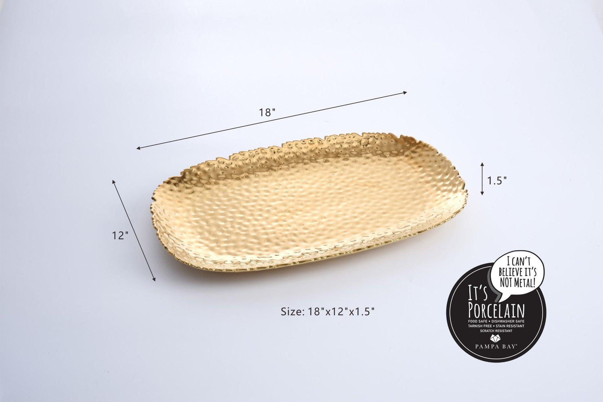 Golden Millennium Platter - X-Large - Peak Home Decor