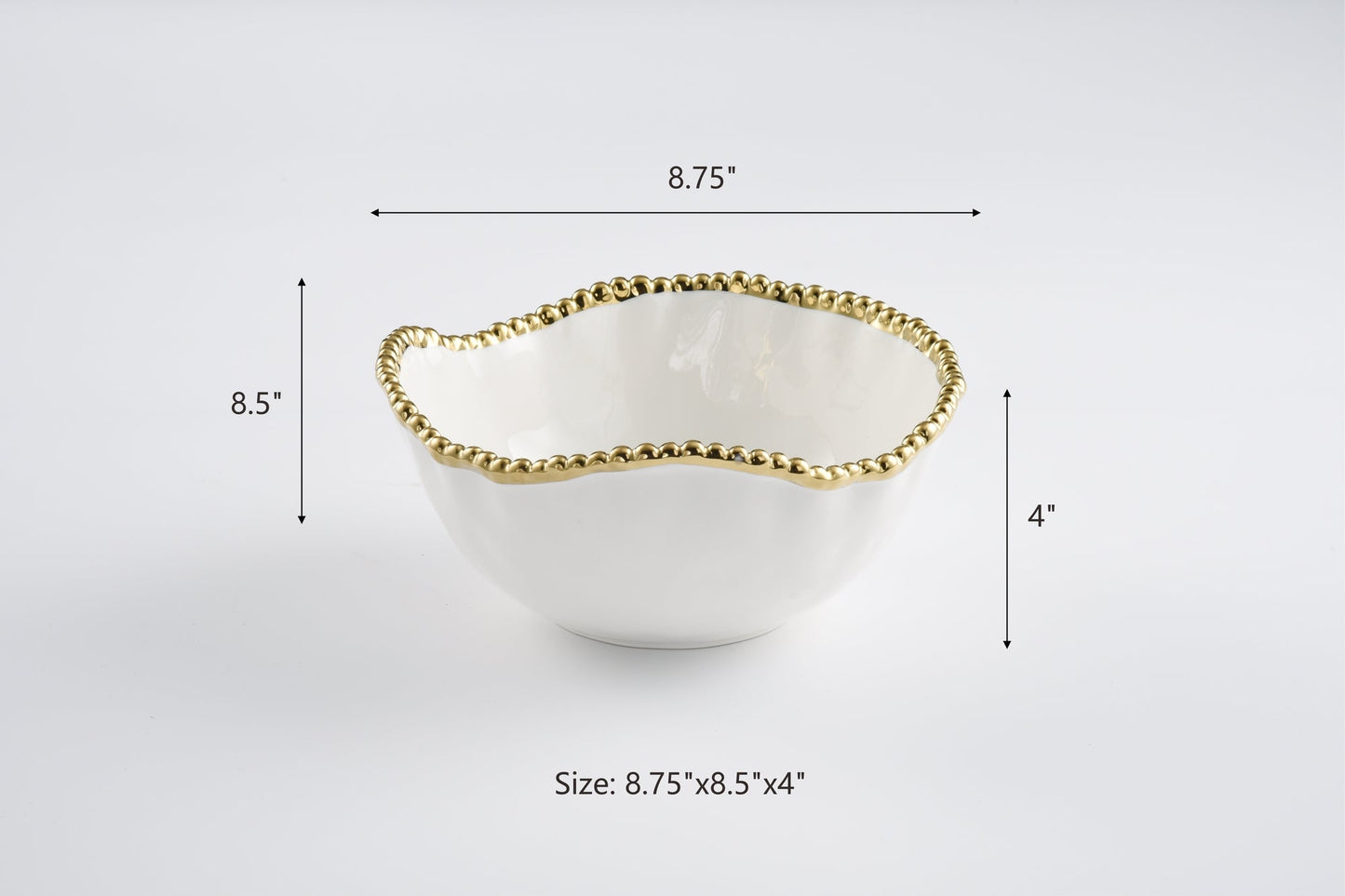 Golden Salerno Bowl - Medium - Peak Home Decor