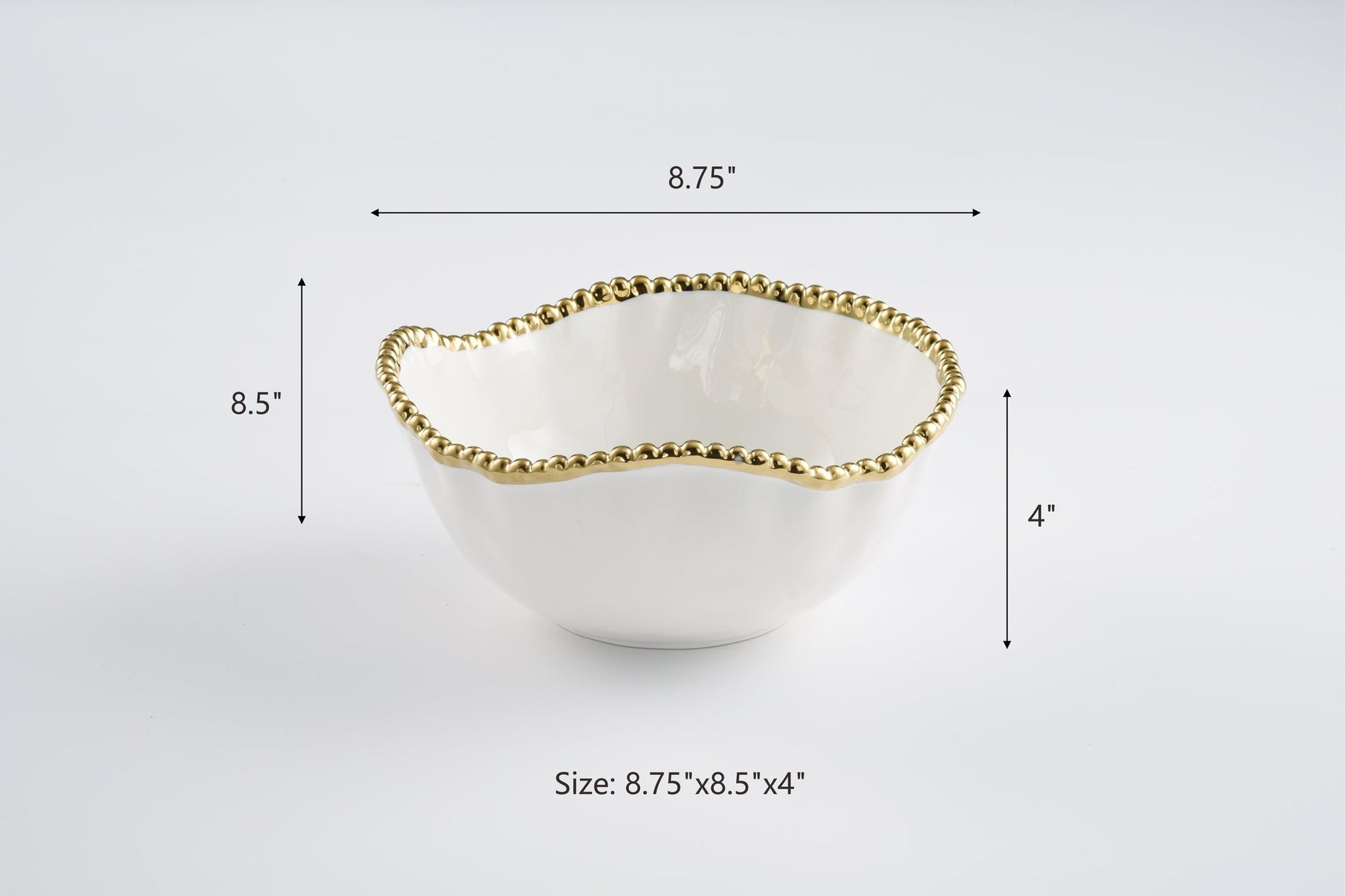 Golden Salerno Bowl - Medium - Peak Home Decor