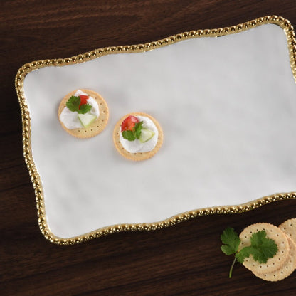 Golden Salerno Platter - Small - Peak Home Decor