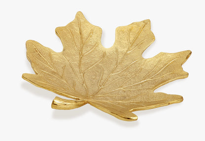 Wildflower Gold Leaf Dish - Peak Home Decor