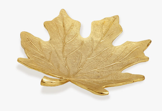 Wildflower Gold Leaf Dish - Peak Home Decor